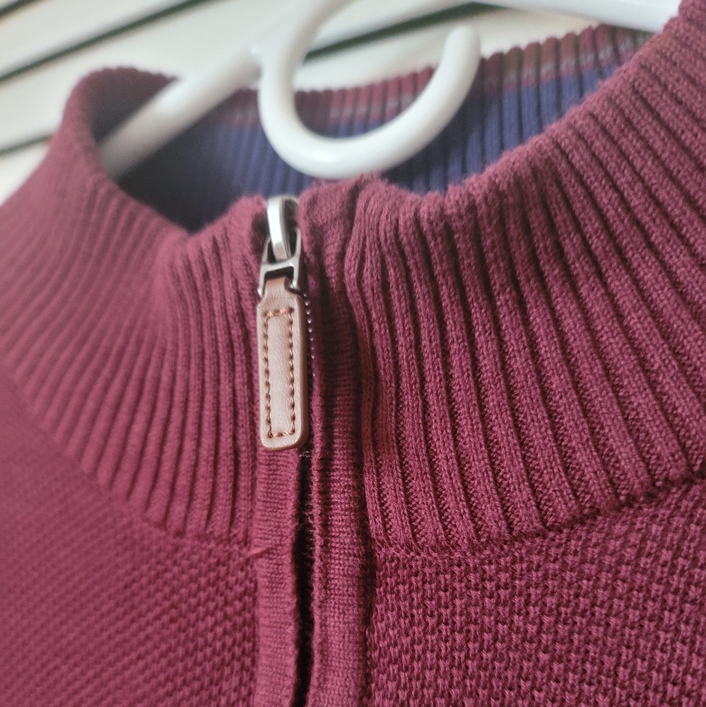 CLUB ROOM Men's Half Zip Cotton Pullover Sweater, Size 2XL - Picture 6 of 11